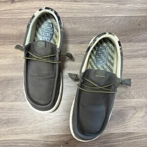 Hey Dude Green Olive Men’s Shoes,  Slip-on Loafers, Comfortable & Light-Weight